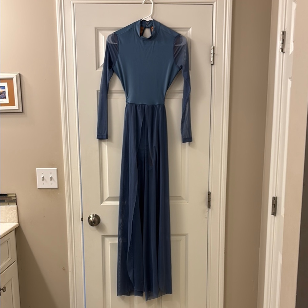 Elegant Blue Dance costume